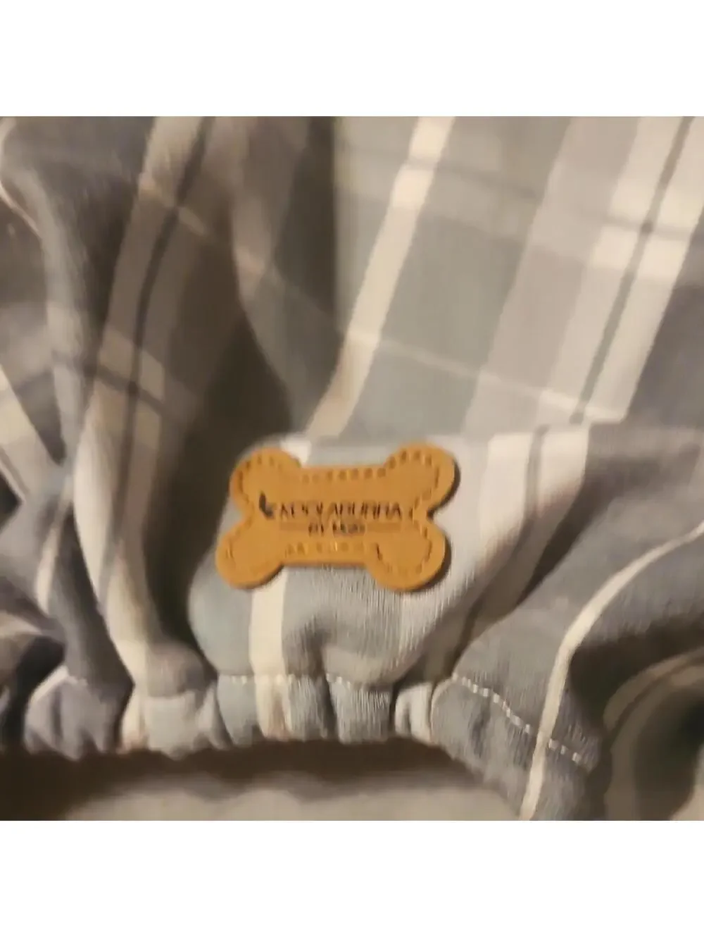 Koolaburra Plaid Dog Pajamas with Tan Bone Patch Large